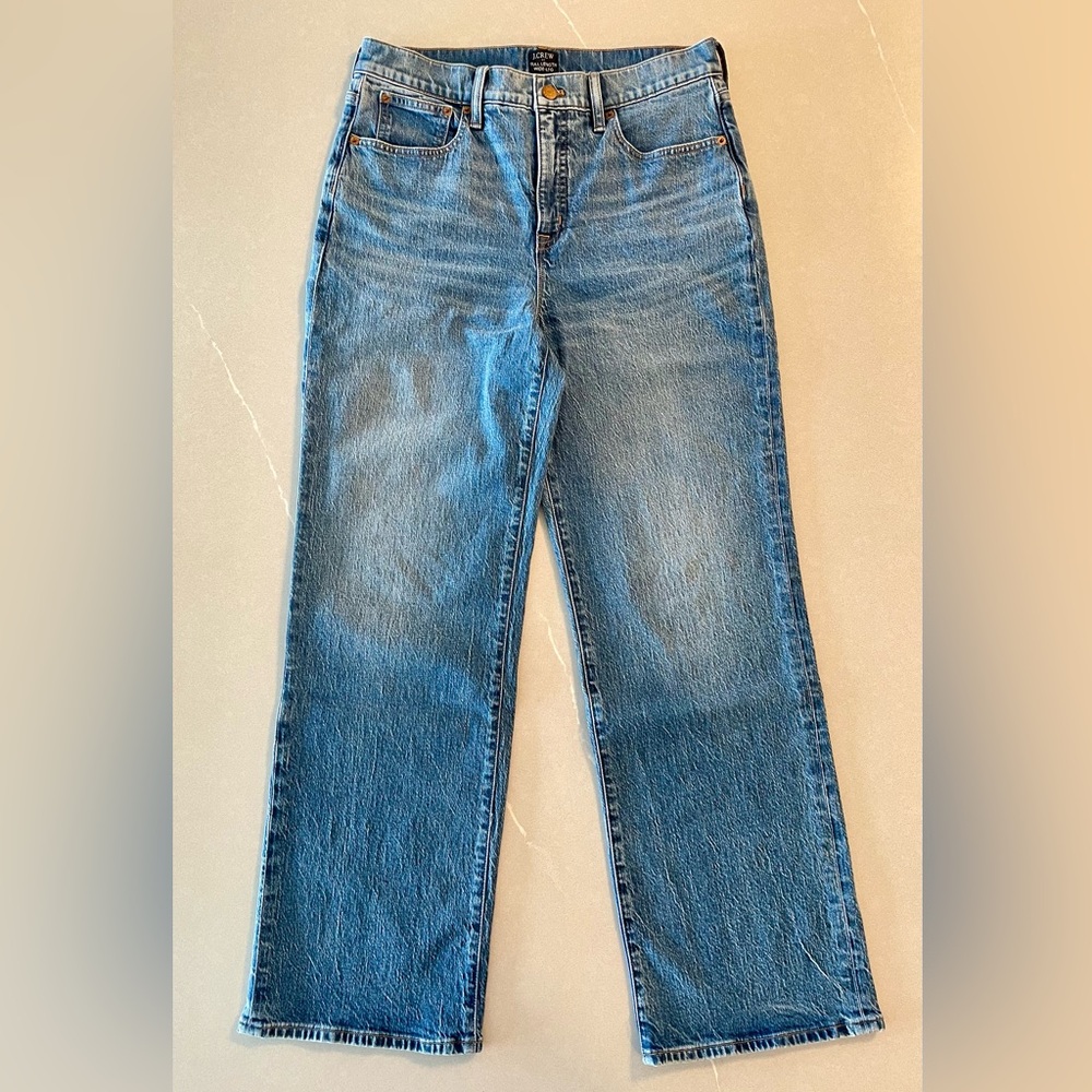 J Crew Factory Wide-leg Full-length Jean in All-day Stretch